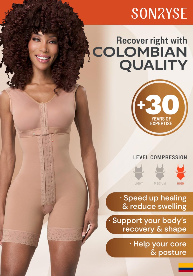 Sonryse PP-086 Fajas Colombianas Reductoras y Moldeadoras Postpartum Girdle Tummy Control Shapewear Mocha Medium - Image 2